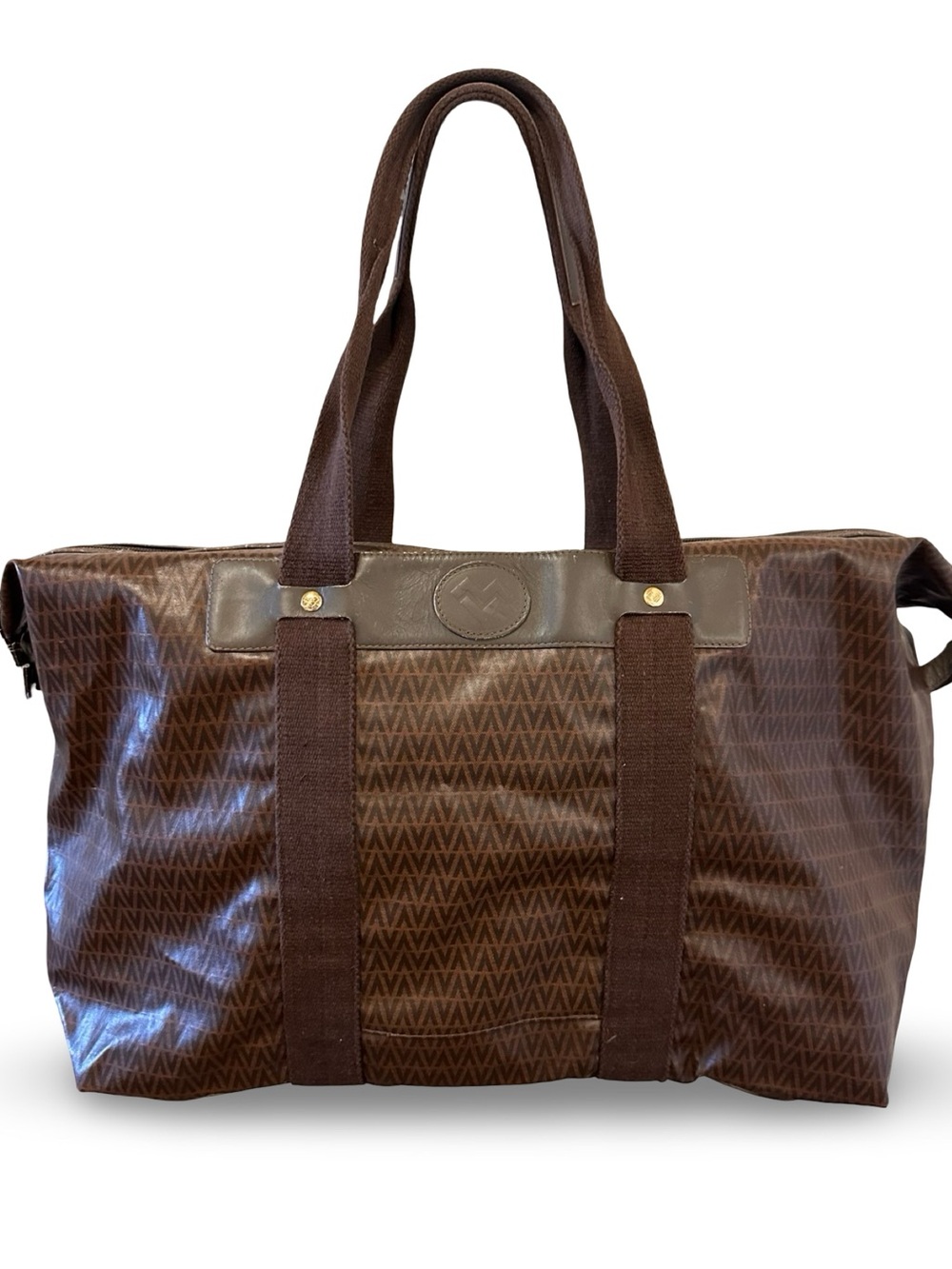 Mario Valentino Brown Monogram Duffel Bag Mens/Women Unisex